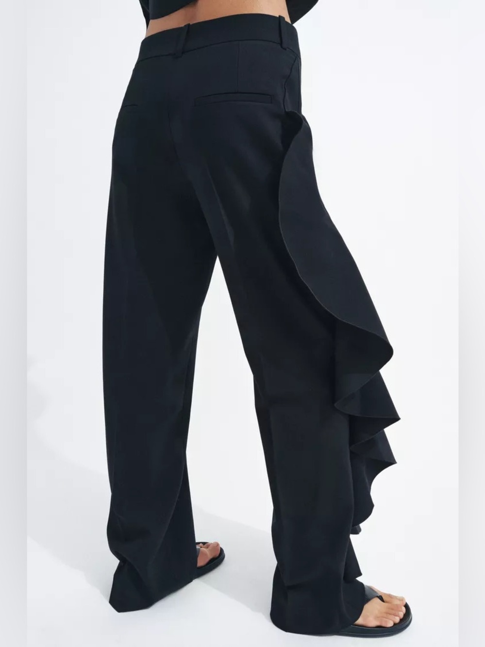 ZARA RUFFLE PANTS ZW COLLECTION - Picture 4 of 8